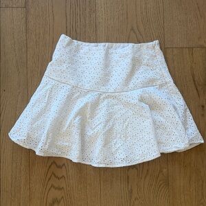 H&M White Eyelet Circle Skirt